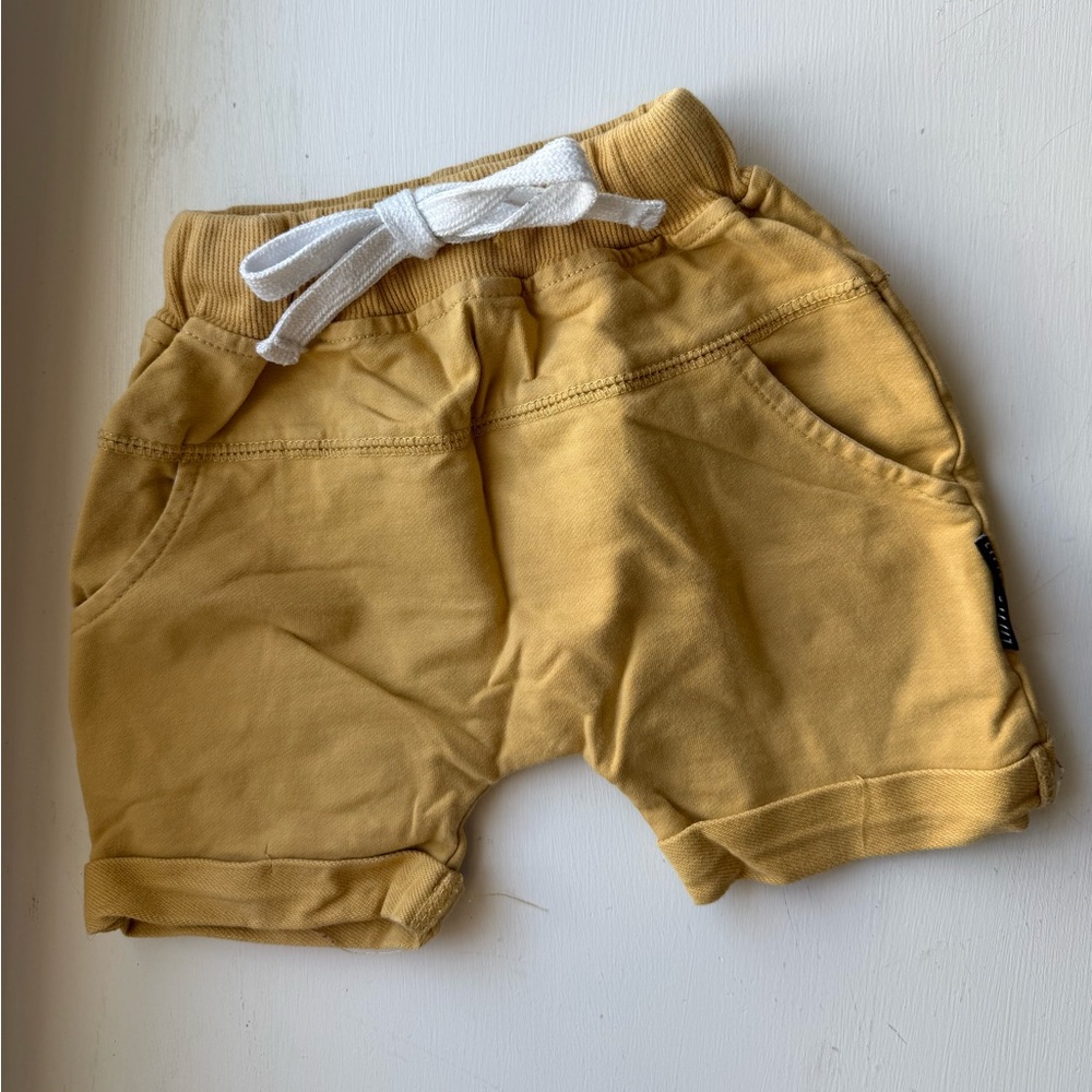 Little Bipsy yellow drawstring shorts